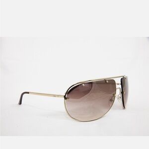 Dior Gold and Brown Aviator Sunglasses